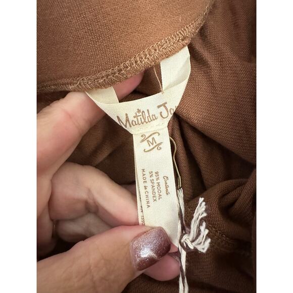 NWT Matilda Jane Brown Capri Flowy Pants M Boho Modal - Picture 6 of 7